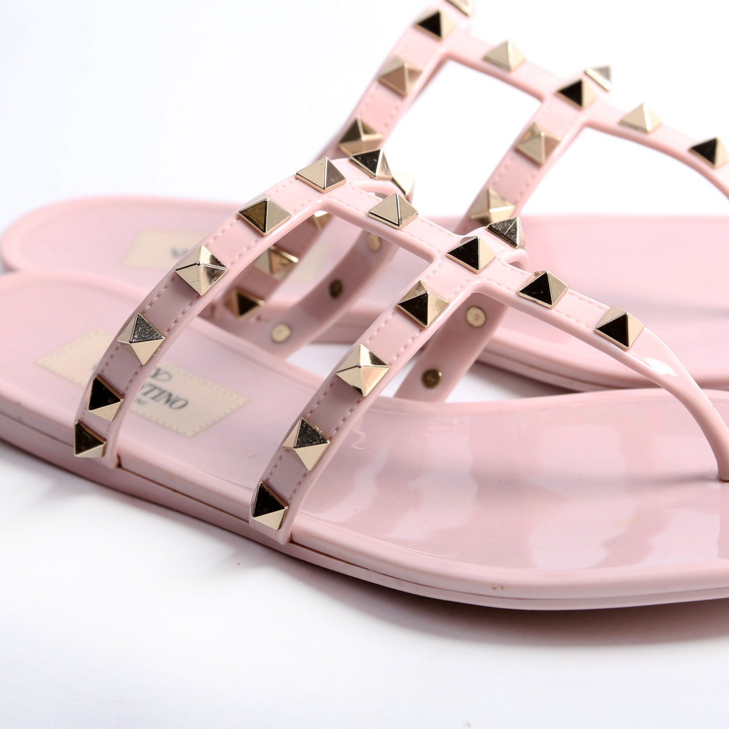 Rockstud Jelly Caged Sandals Size 36 Pink