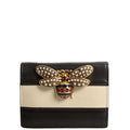76072 Queen Margaret Card Case Black/Beige