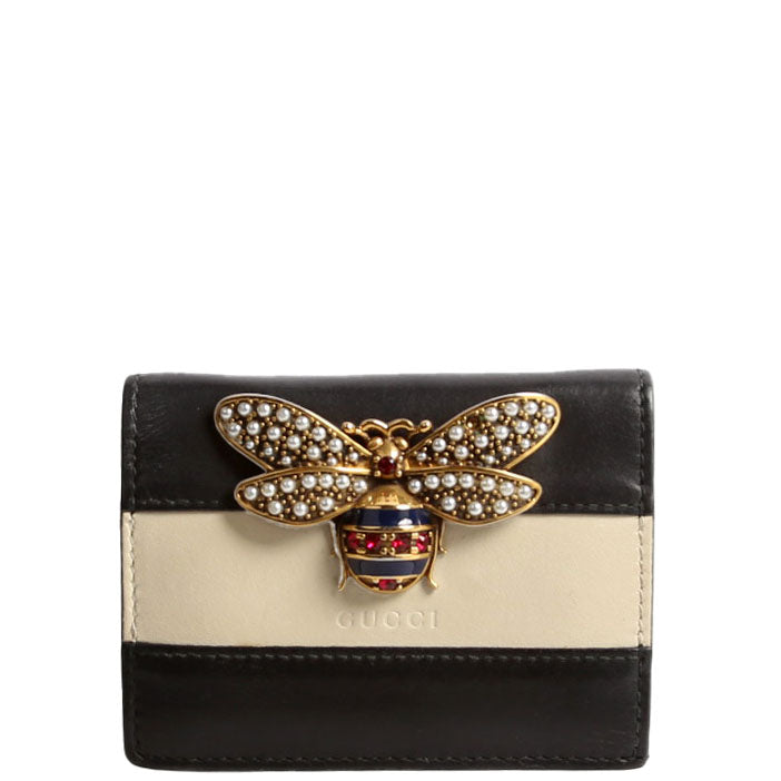 76072 Queen Margaret Card Case Black/Beige