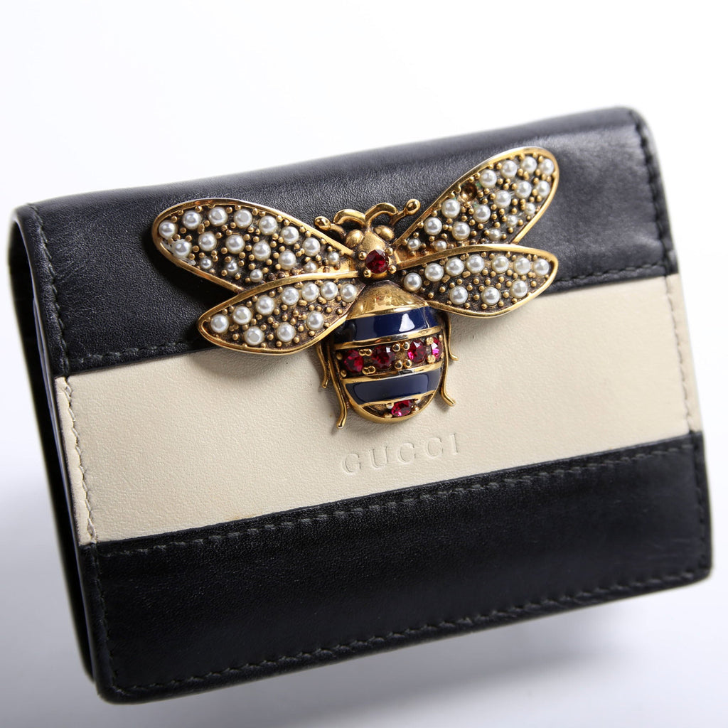 76072 Queen Margaret Card Case Black/Beige