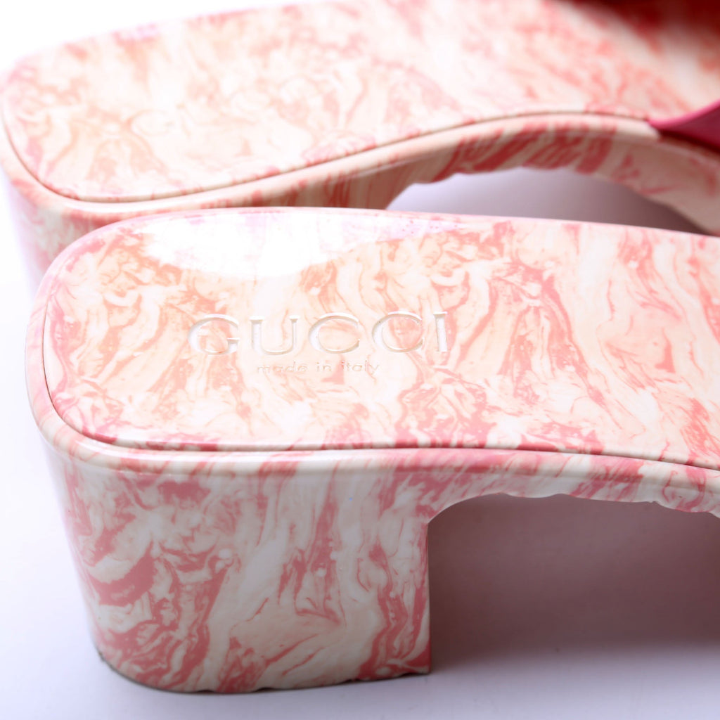 Logo Rubber Slide Sandals Size 39 Pink