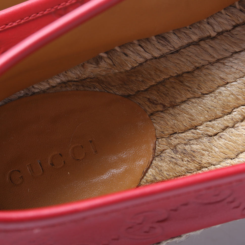 GG Espadrilles Size 39.5 Red