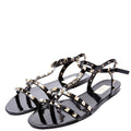 Rockstud Jelly Caged Sandals Size 40 Black