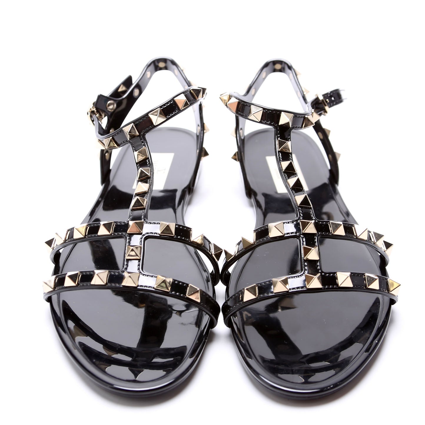 Rockstud Jelly Caged Sandals Size 40 Black