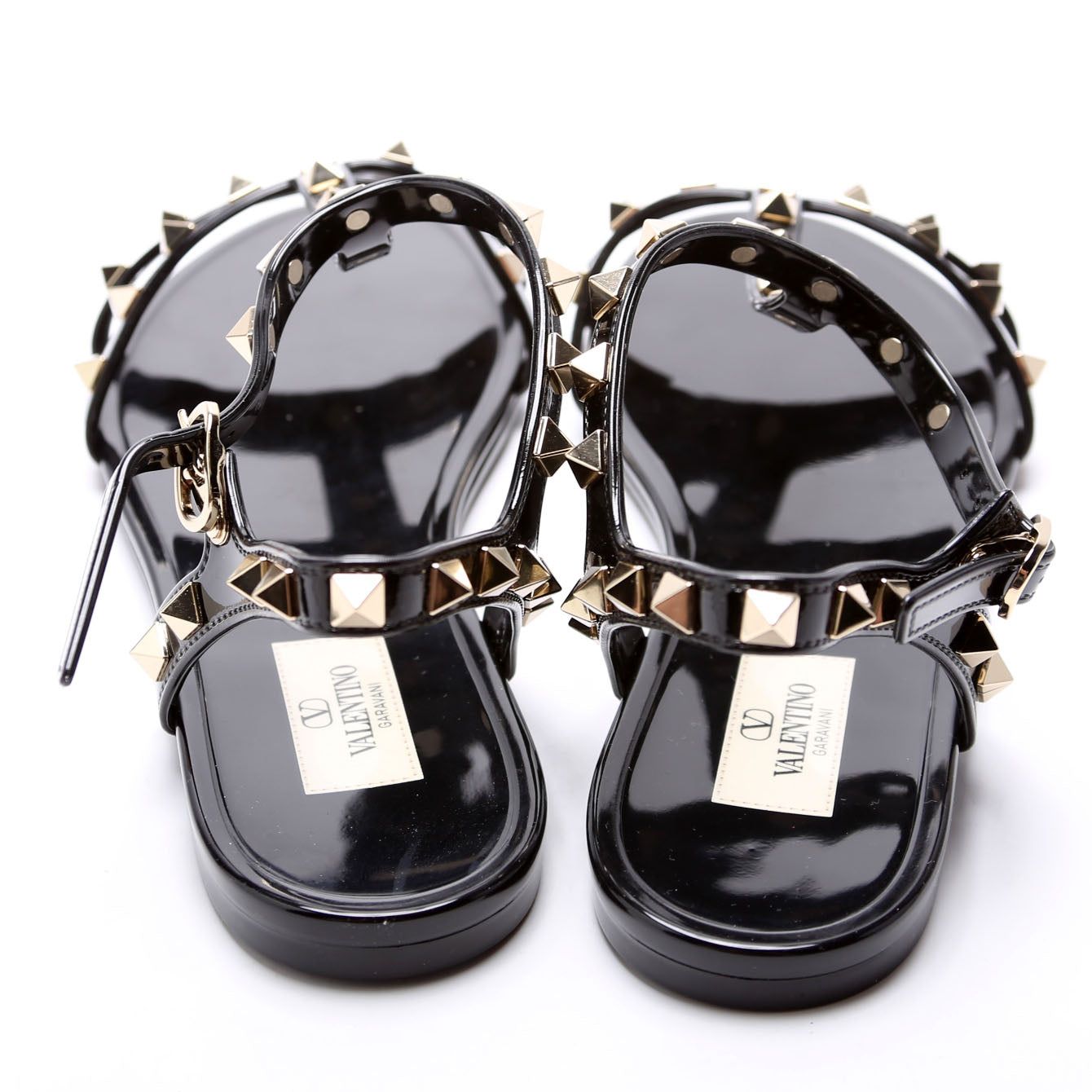 Rockstud Jelly Caged Sandals Size 40 Black
