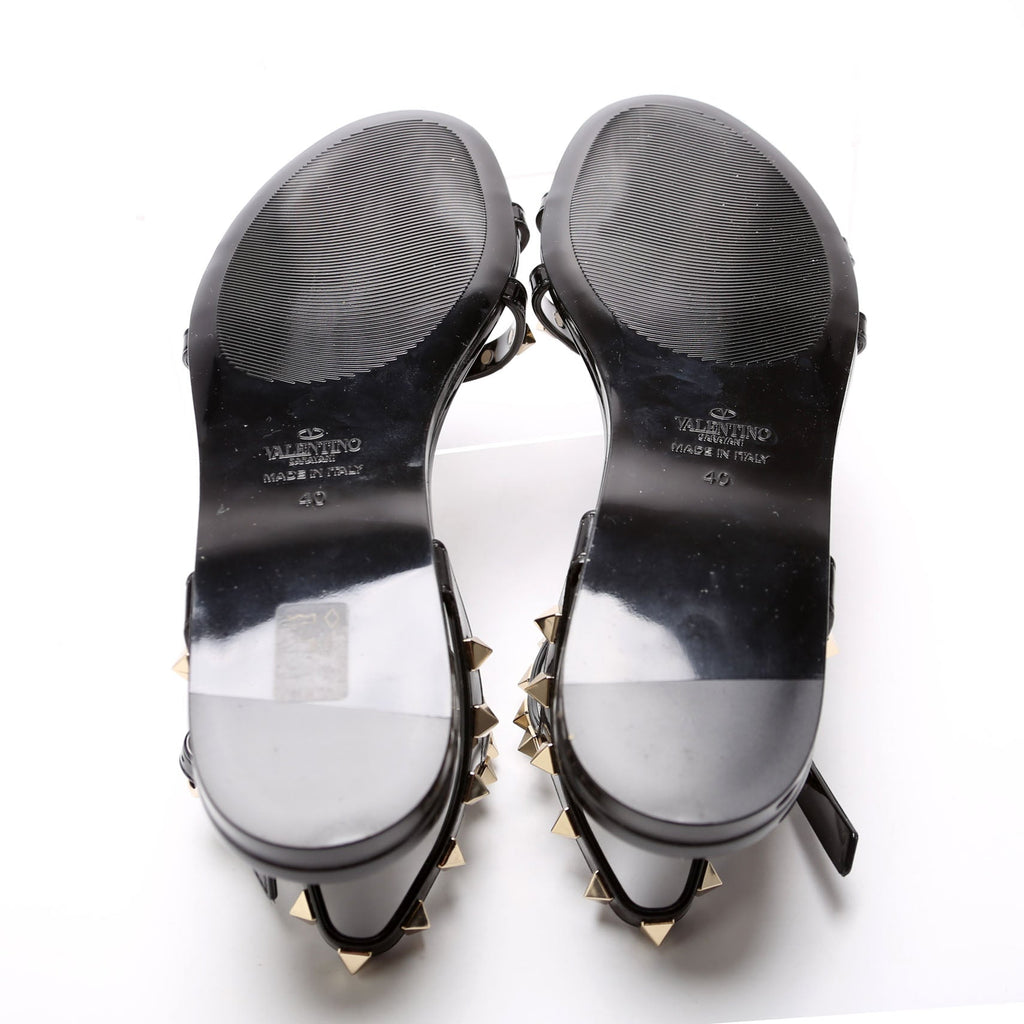 Rockstud Jelly Caged Sandals Size 40 Black