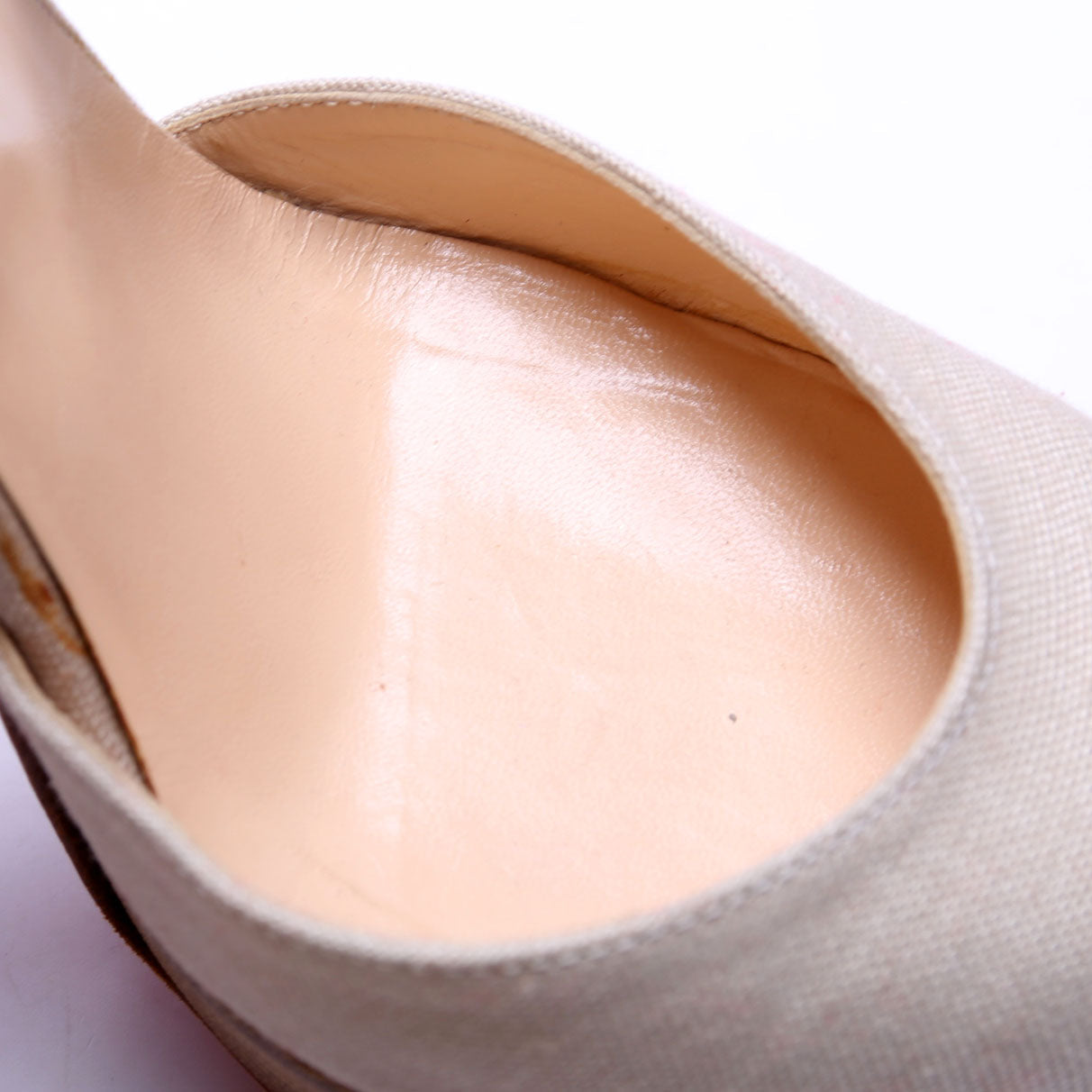 Tri Color Suede Platform Pumps Size 39.5 Tan