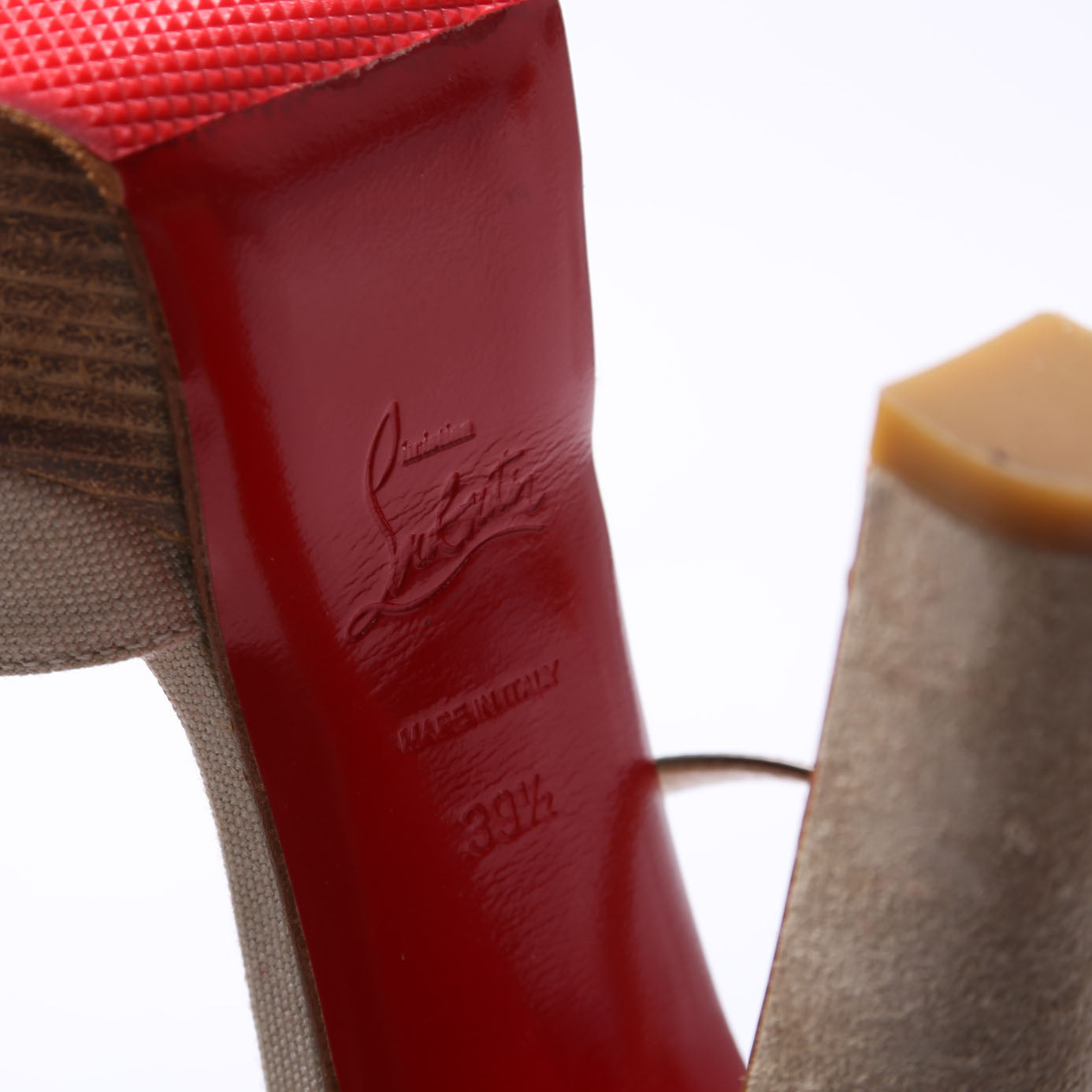 Tri Color Suede Platform Pumps Size 39.5 Tan