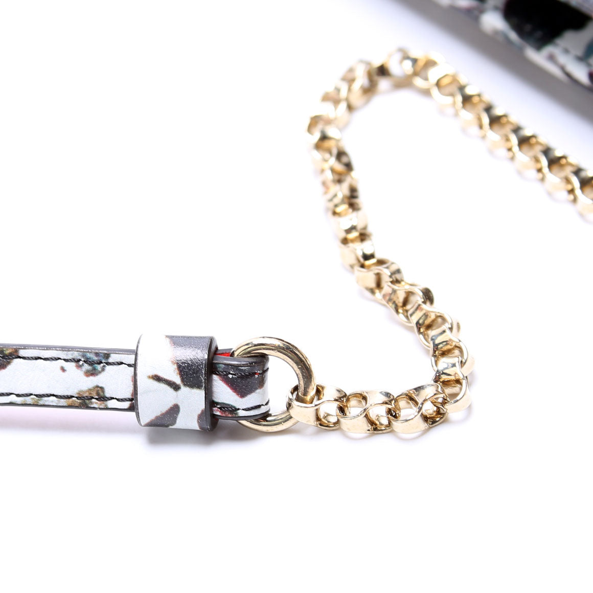 Loubiposh NV Spike Clutch Black/White/Gold