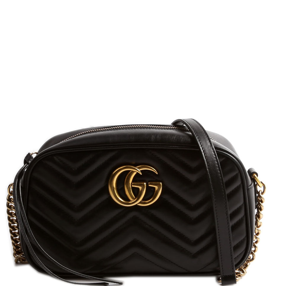447632 Marmont Small Leather Camera Black