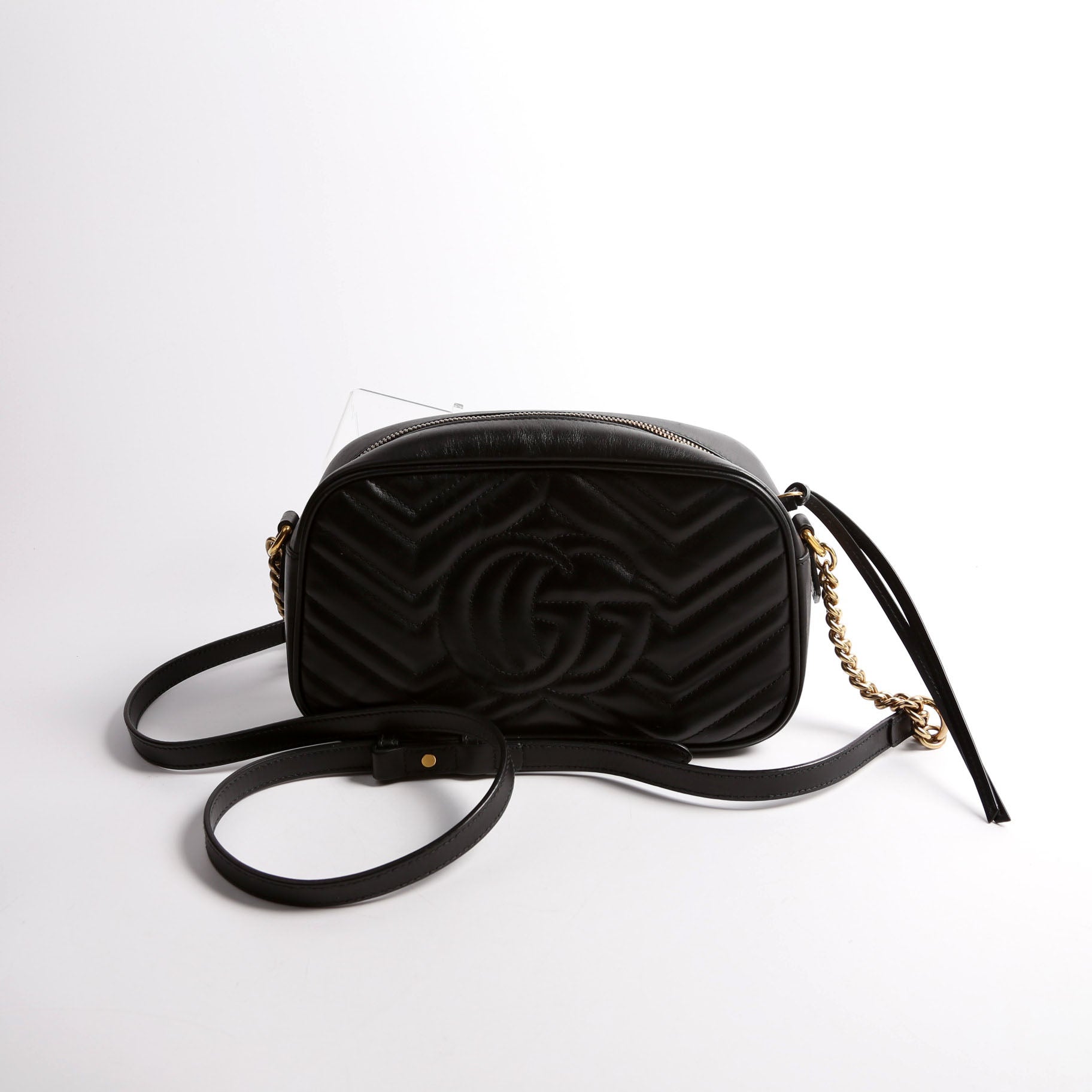 447632 Marmont Small Leather Camera Black
