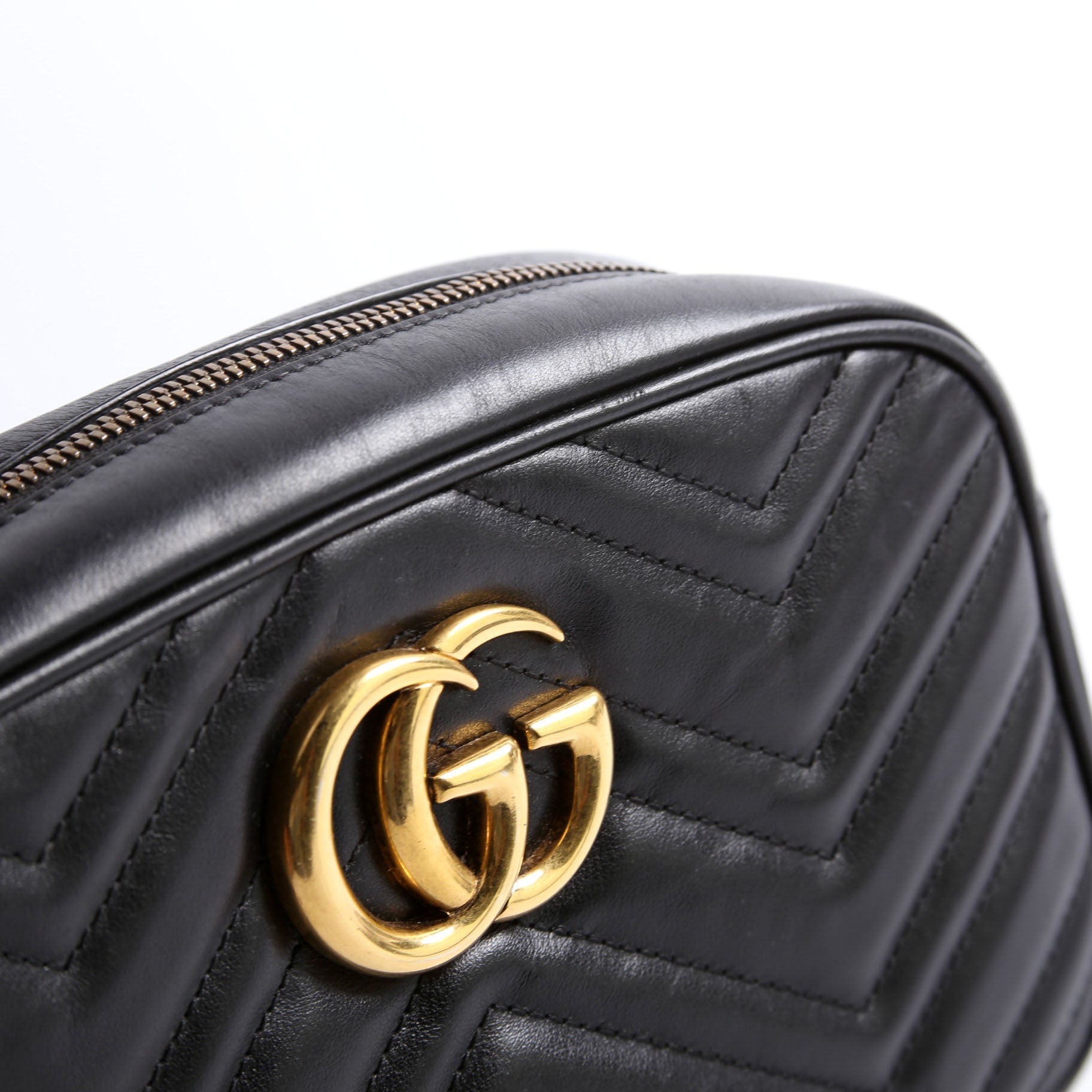 447632 Marmont Small Leather Camera Black