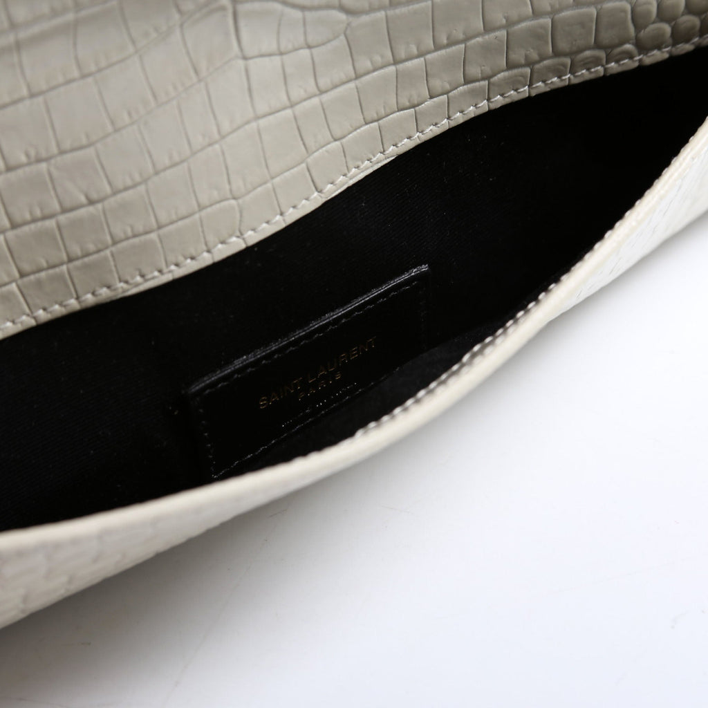 Uptown Pouch Croc Embossed 565739 Cream