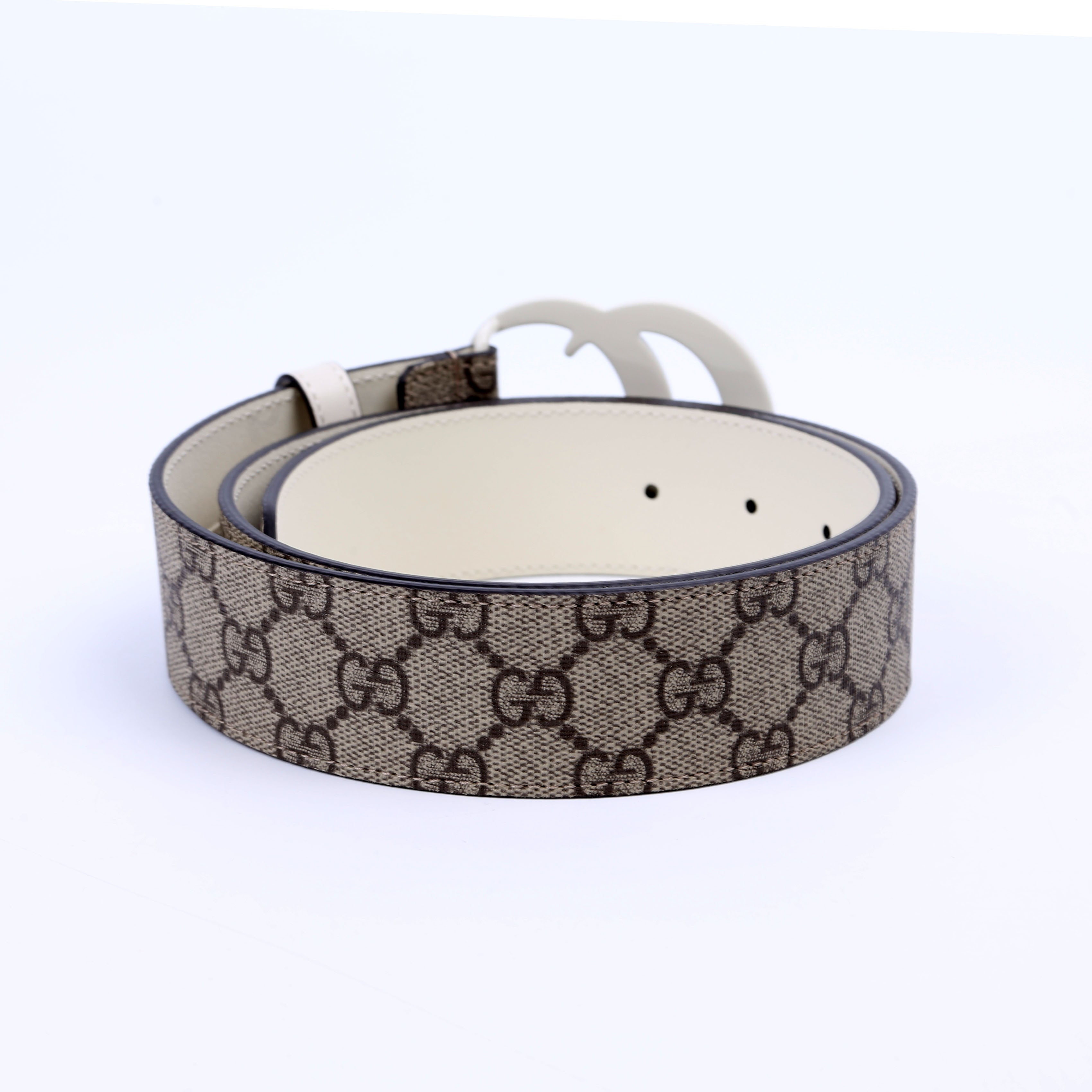 400593 Marmont GG Supreme Belt Size 85/34 White