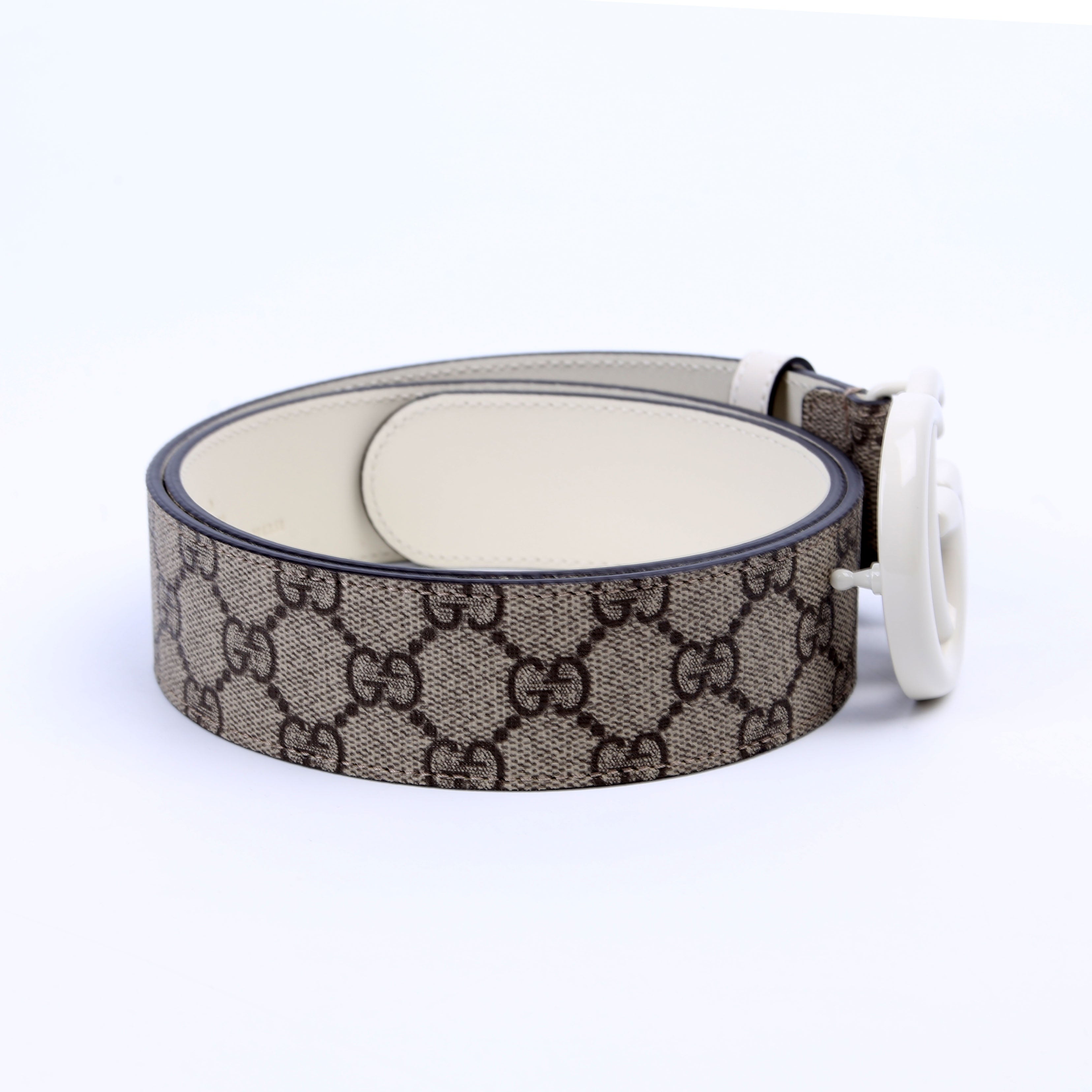 400593 Marmont GG Supreme Belt Size 85/34 White