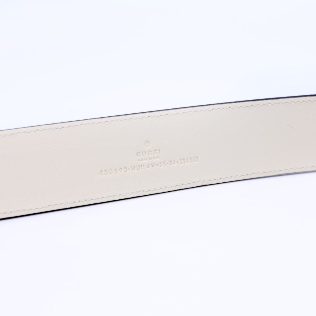 400593 Marmont GG Supreme Belt Size 85/34 White