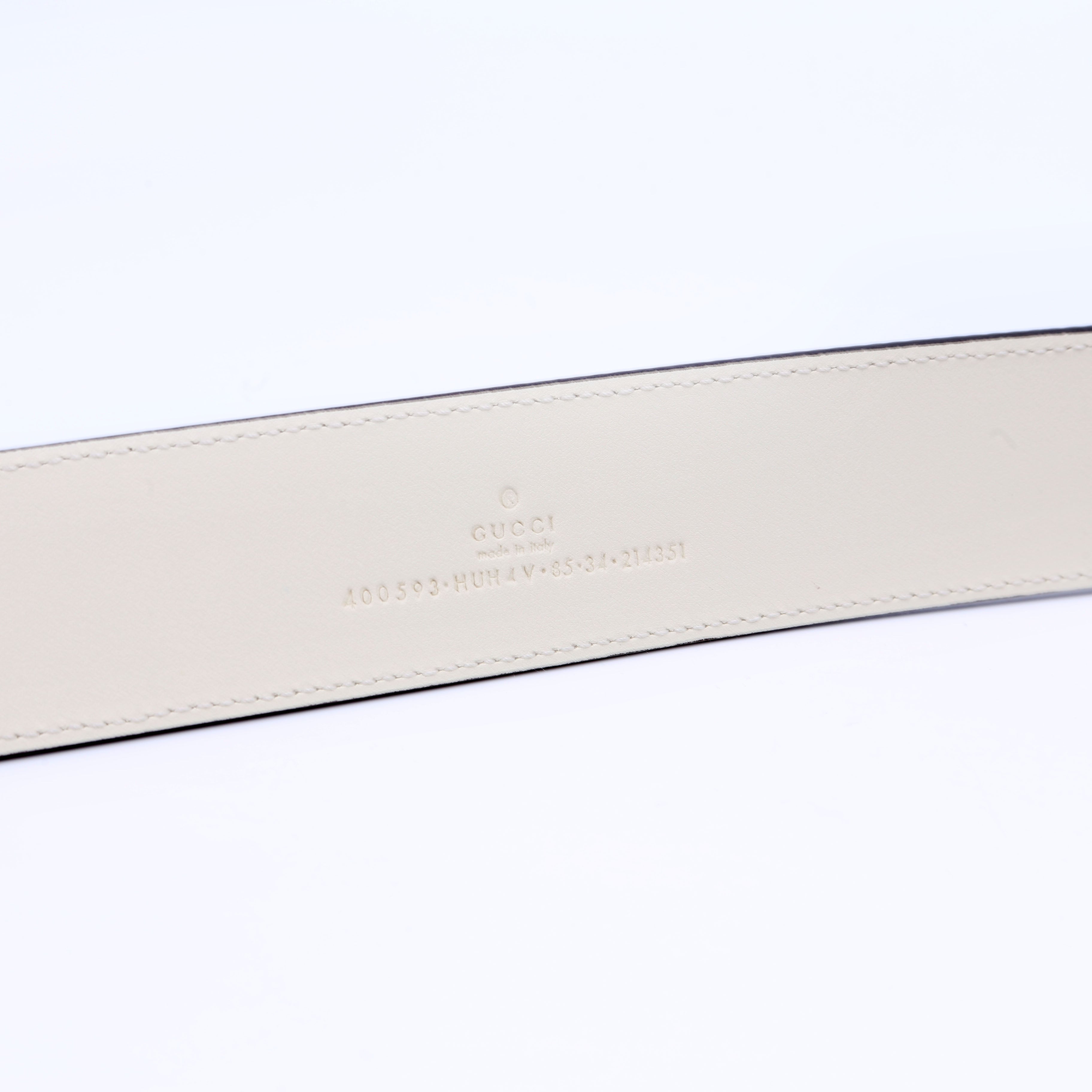 400593 Marmont GG Supreme Belt Size 85/34 White