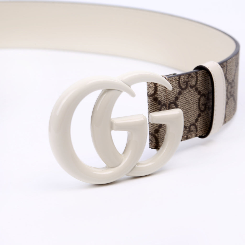 400593 Marmont GG Supreme Belt Size 85/34 White