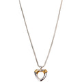 Two-Tone Combination Heart Necklace 935/750