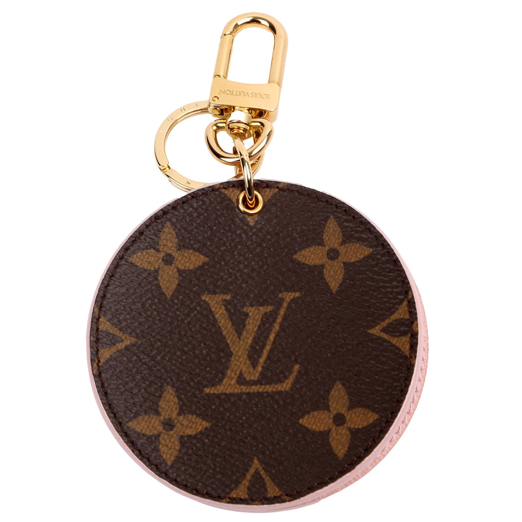 Monogram Mirror Bag Charm Pink