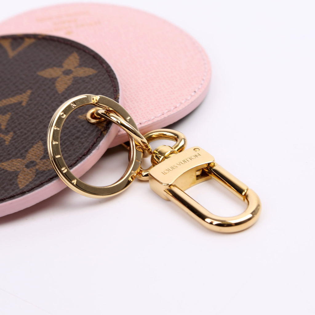 Monogram Mirror Bag Charm Pink