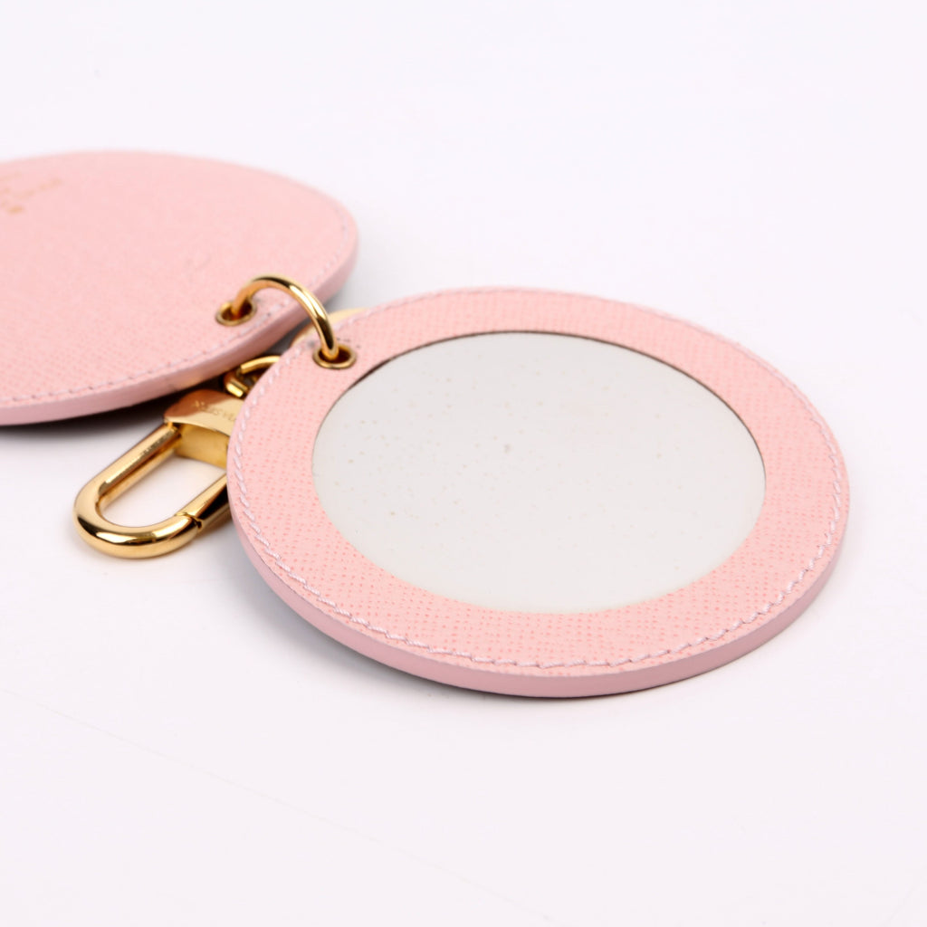 Monogram Mirror Bag Charm Pink