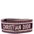 Dior Logo Wide Non-Adjustable Strap Burgundy