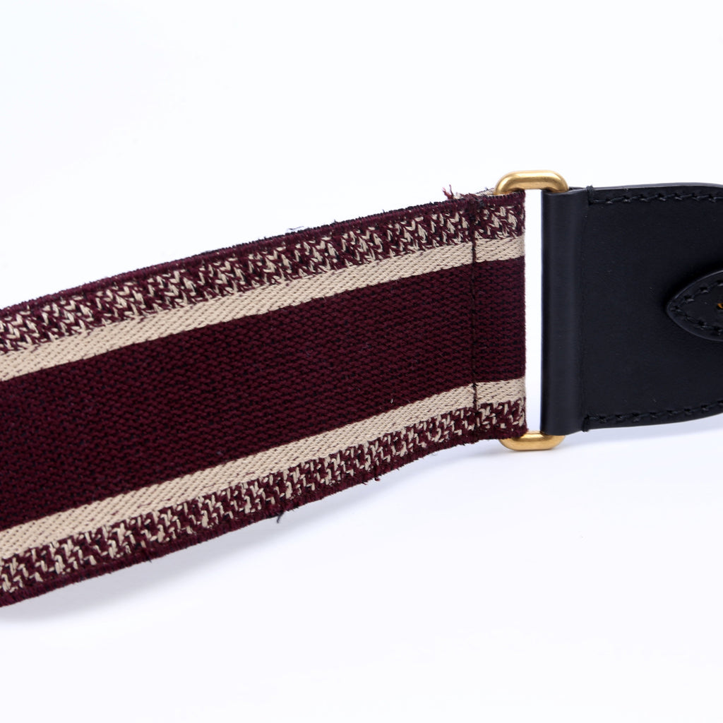 Dior Logo Wide Non-Adjustable Strap Burgundy