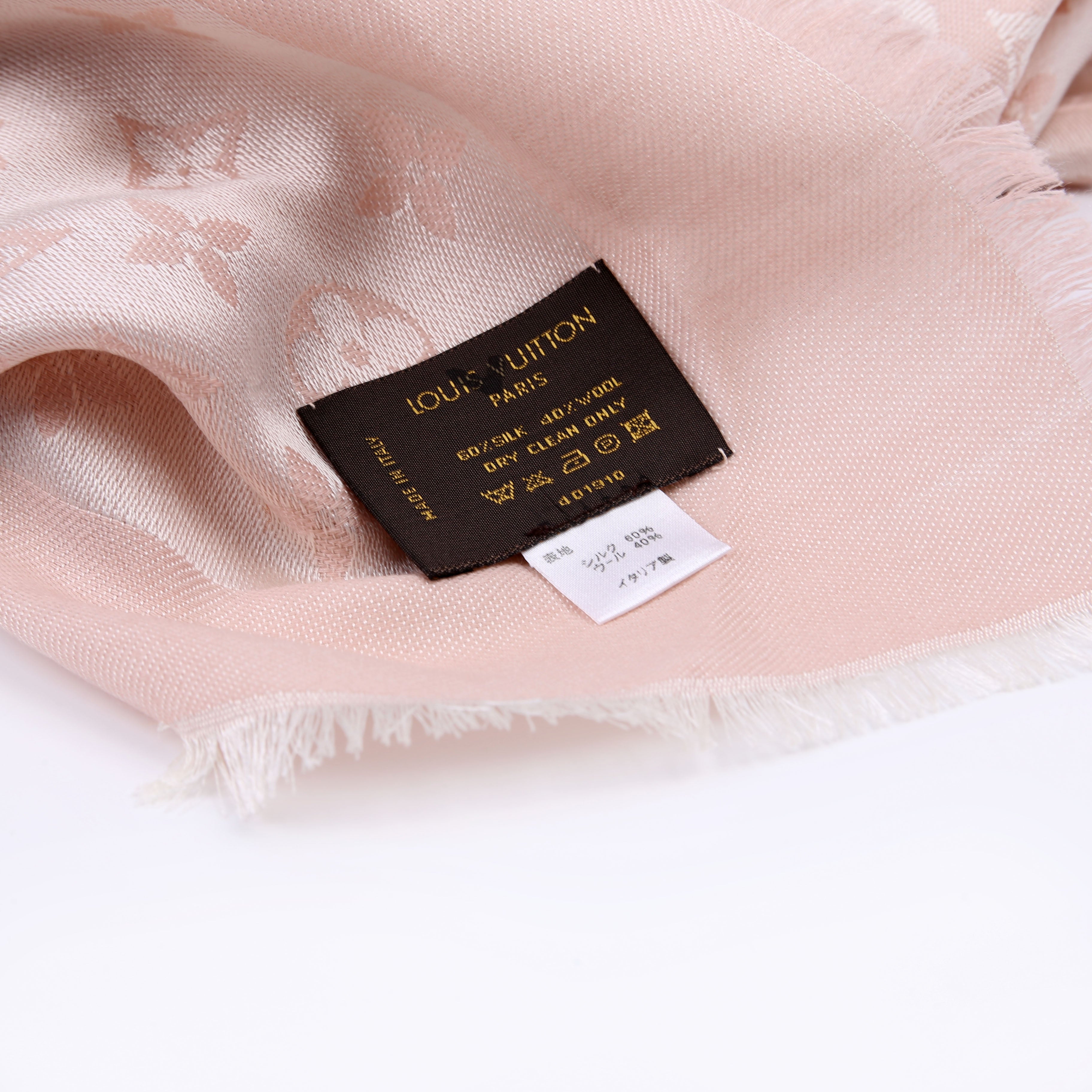 Shawl Monogram/Silk Wool Scarf