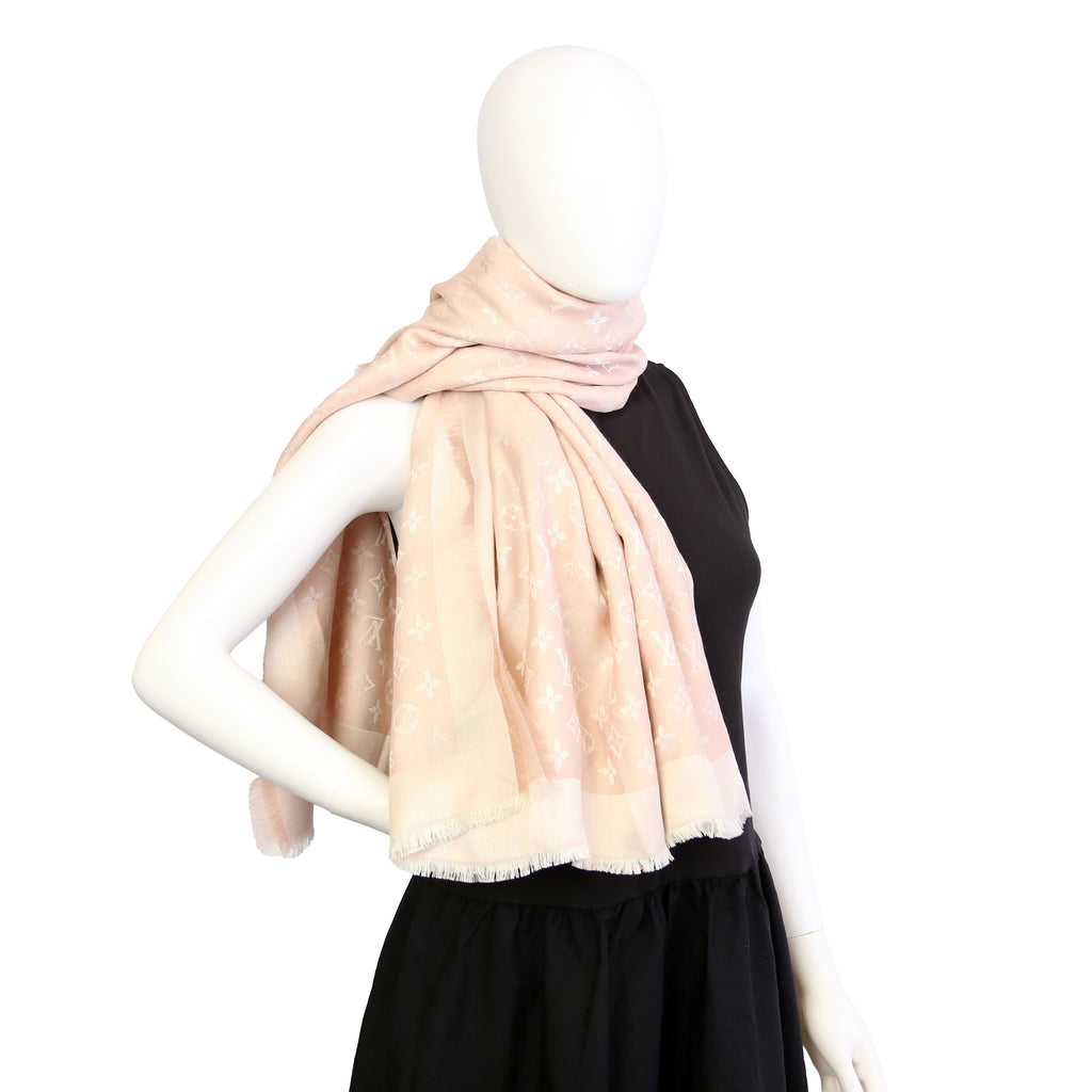 Shawl Monogram/Silk Wool Scarf