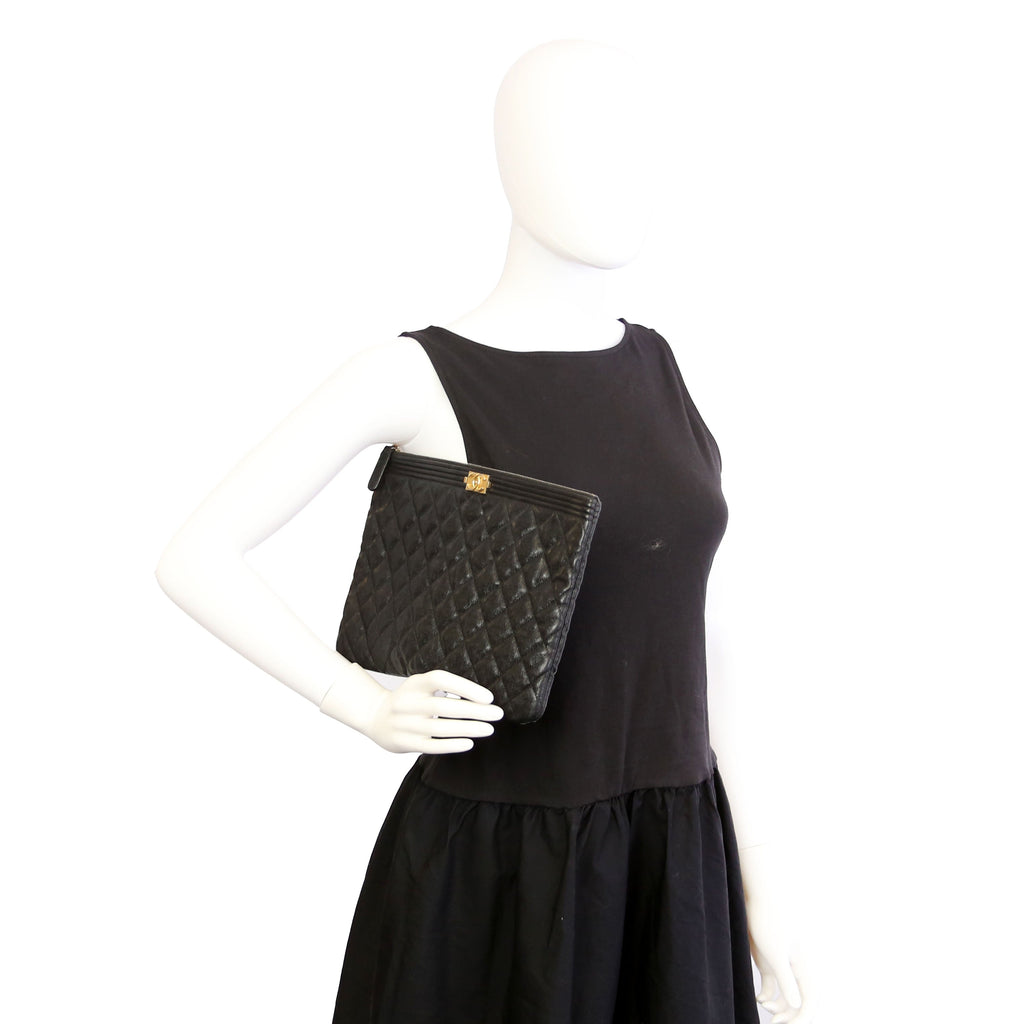 O Case Boy Medium Caviar Black