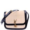 SAINT LAURENT 733704 Solferino Medium Nubuck Beige/Black