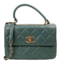 Trendy Top Handle Medium Lambskin 26M Green