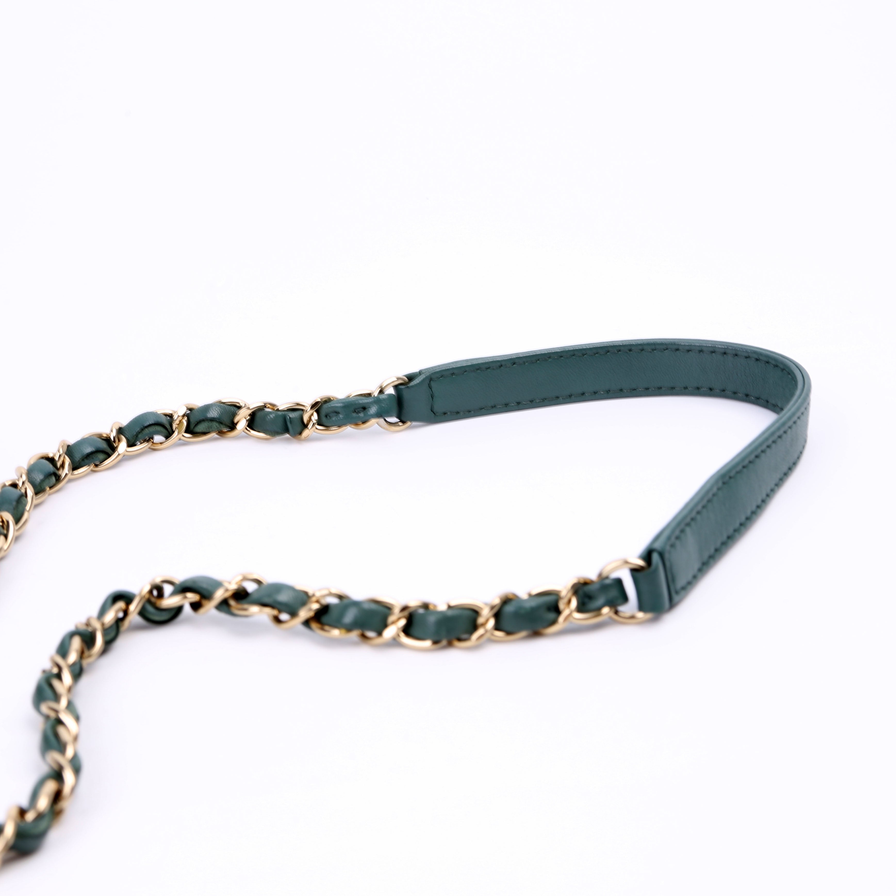 Trendy Top Handle Medium Lambskin 26M Green