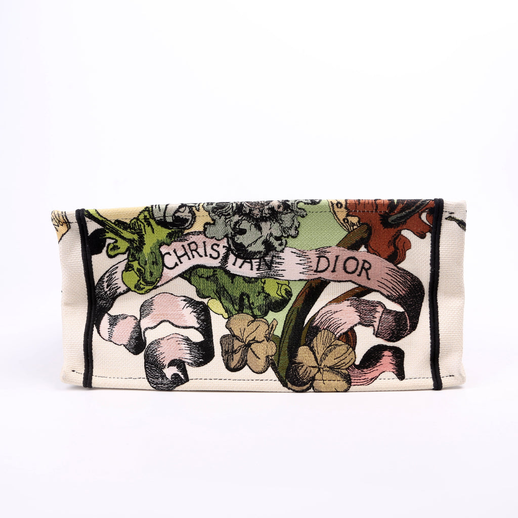 Book Tote Medium Ebroidered Coeur En Fleurs Medium