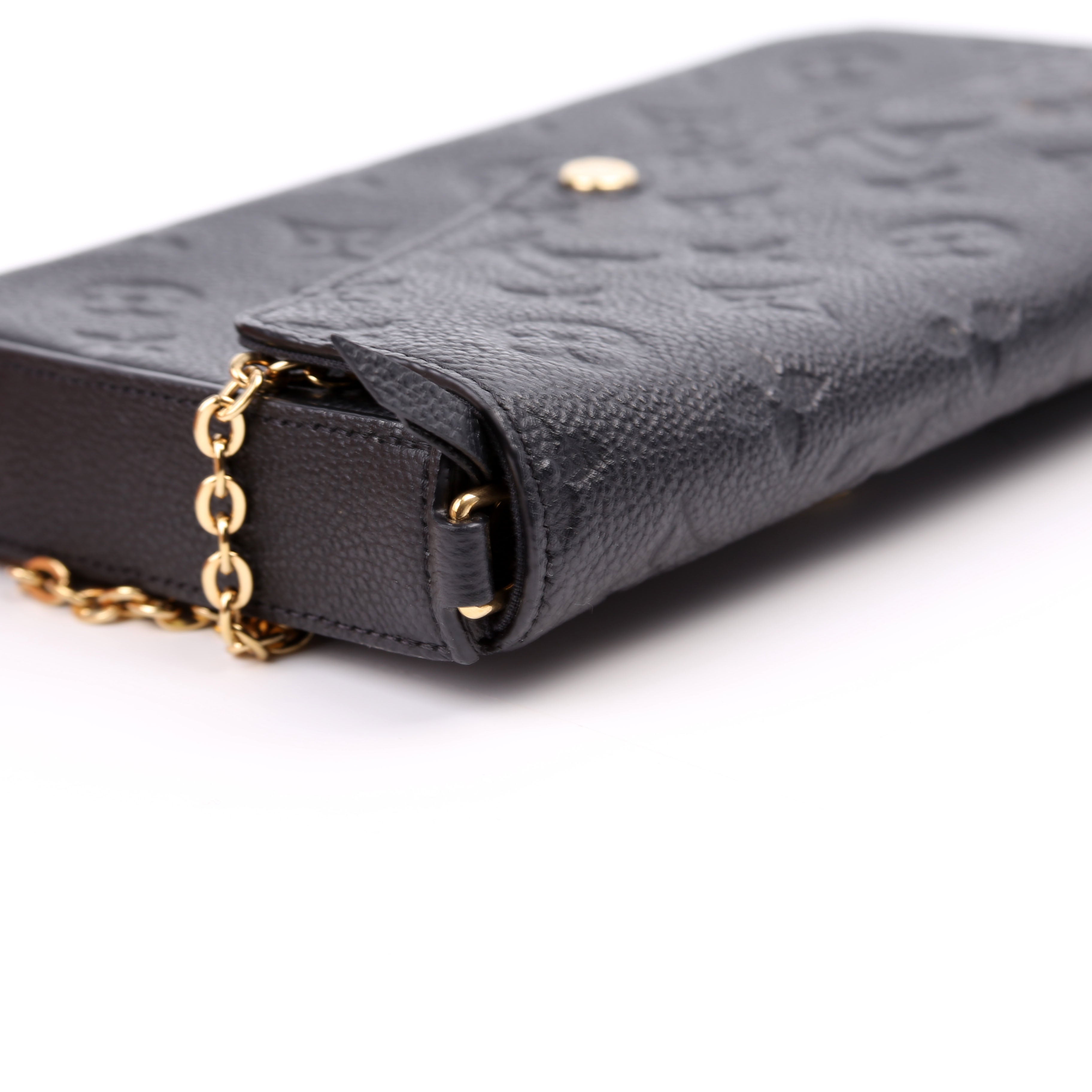 Pochette Felicie Empreinte Black