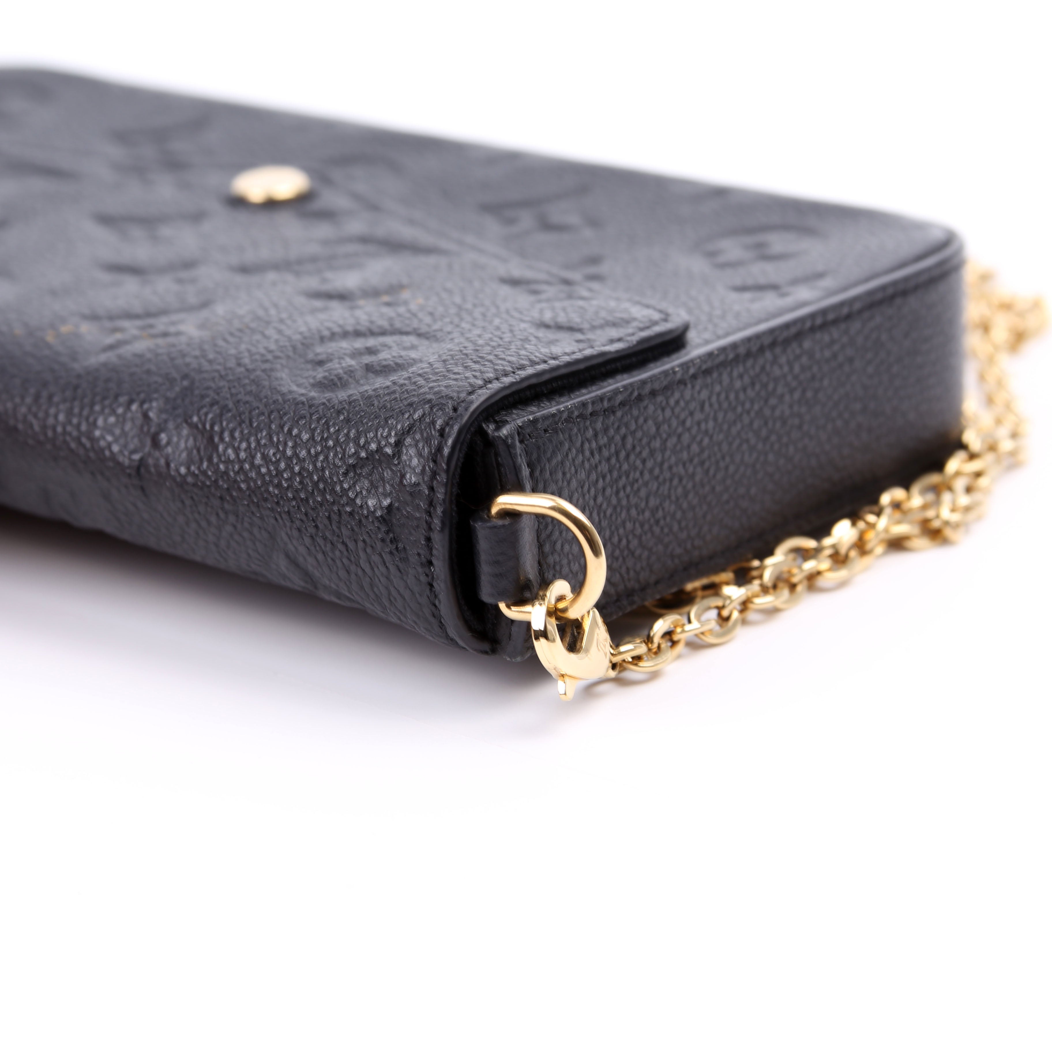 Pochette Felicie Empreinte Black