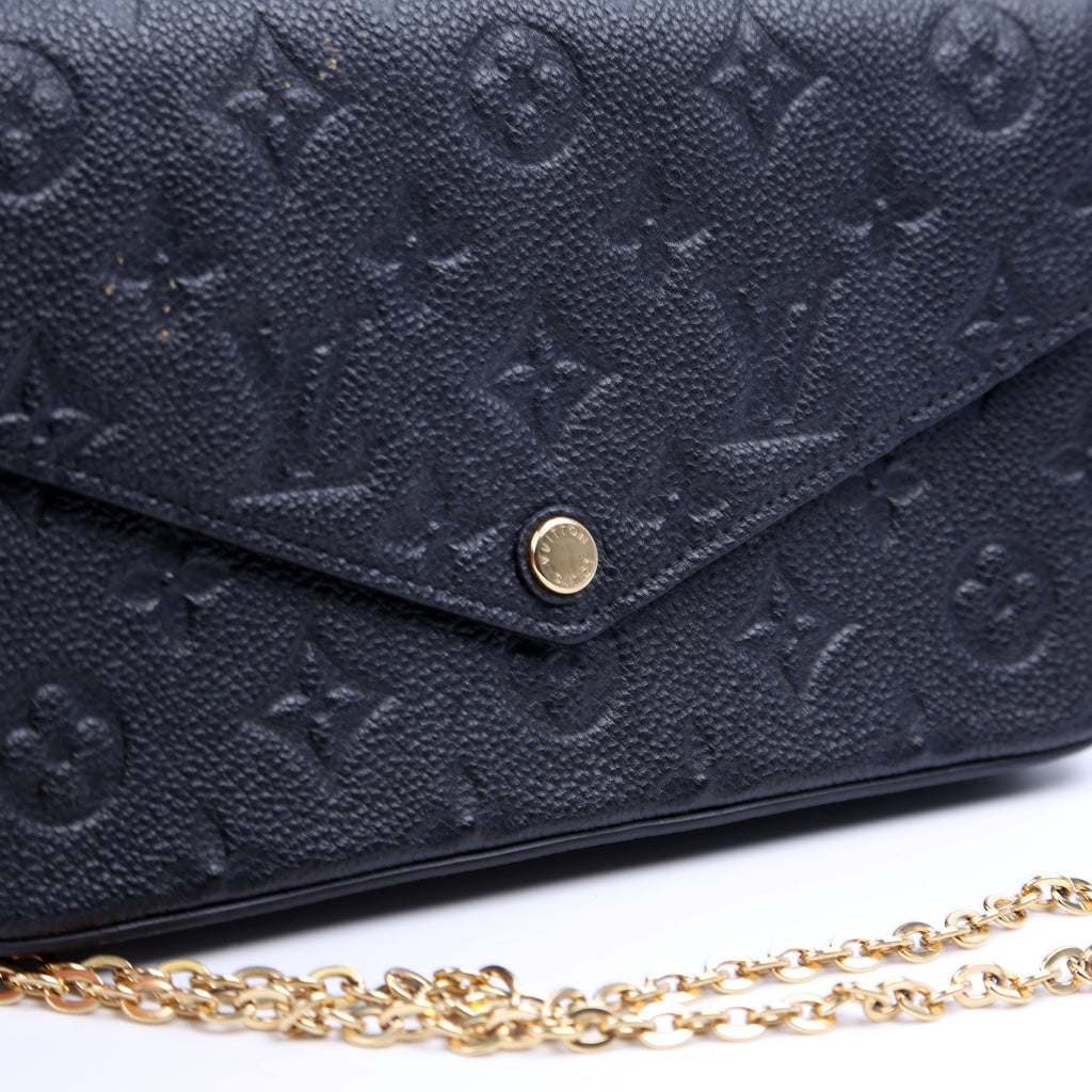 Pochette Felicie Empreinte Black