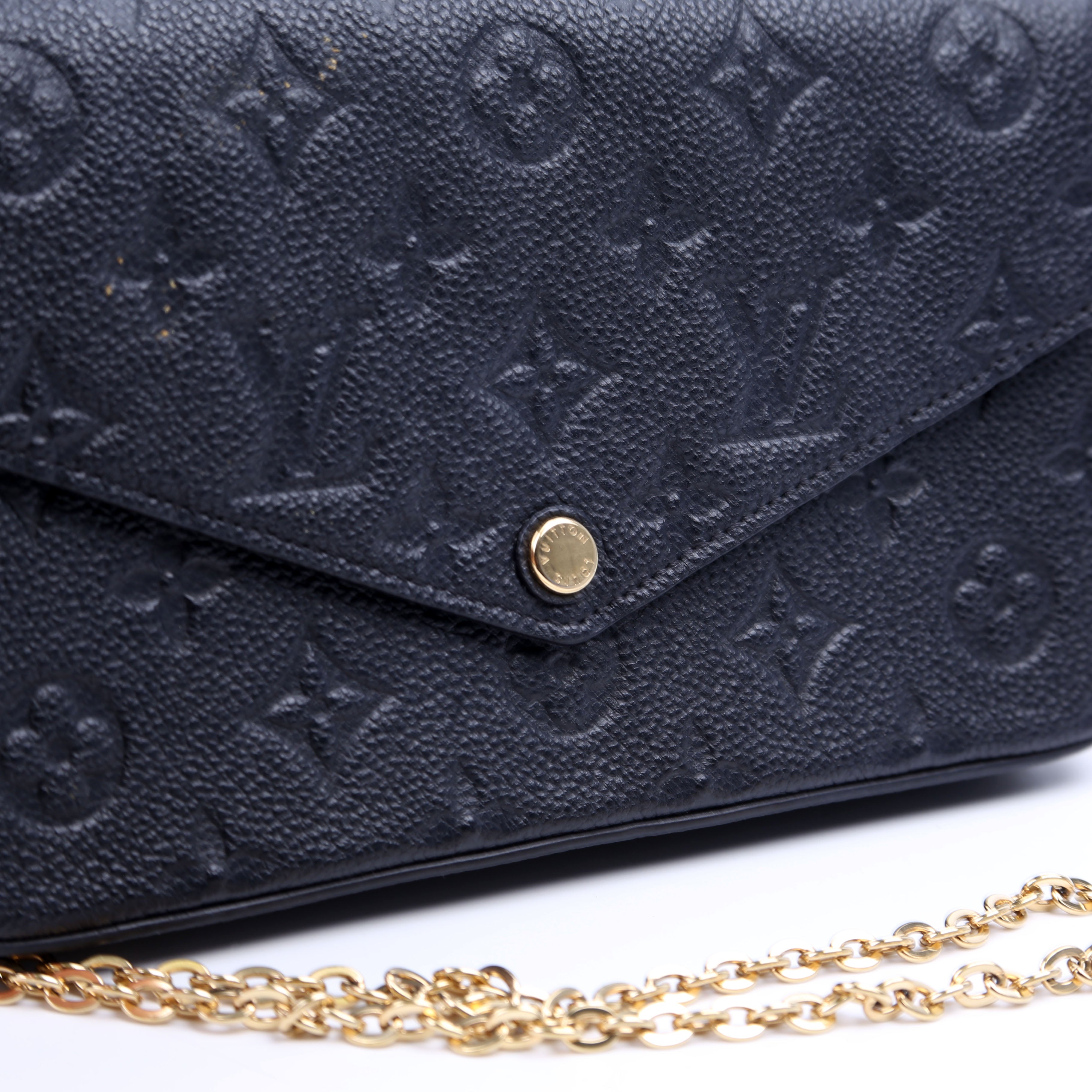 Pochette Felicie Empreinte Black