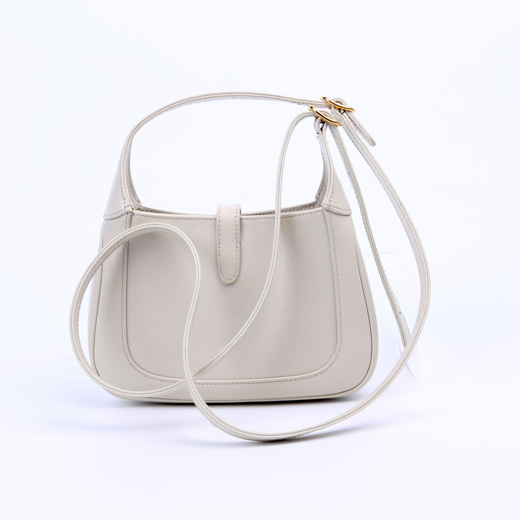 637091 Jackie 1961 Mini Hobo Leather White