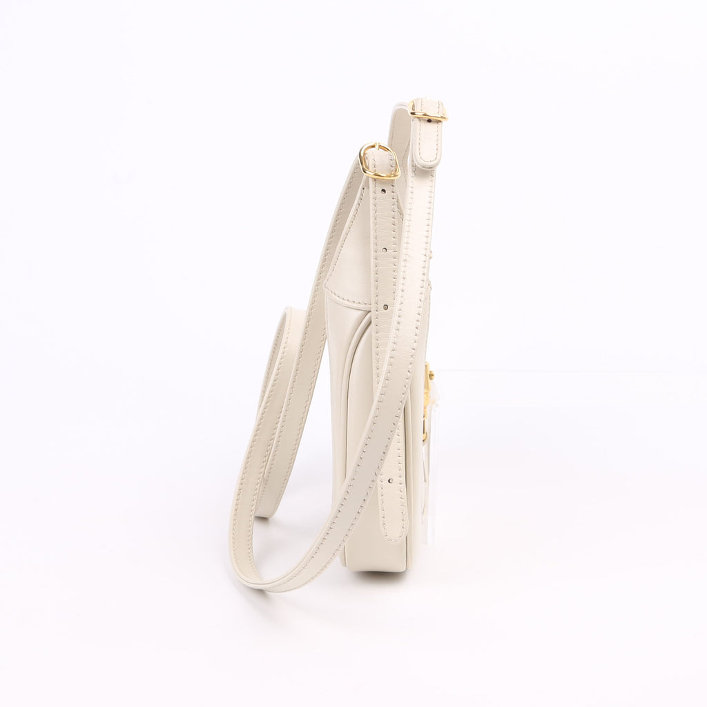 637091 Jackie 1961 Mini Hobo Leather White