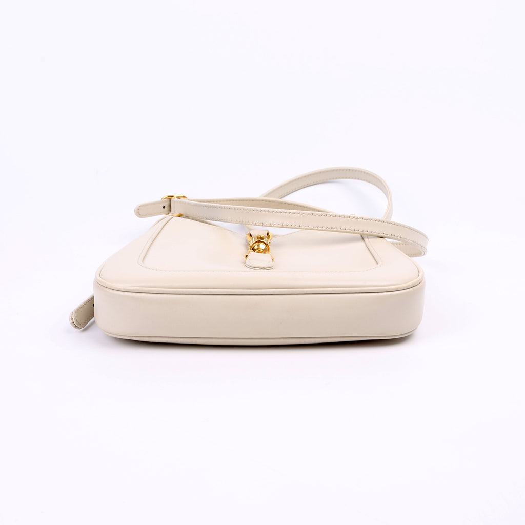 637091 Jackie 1961 Mini Hobo Leather White
