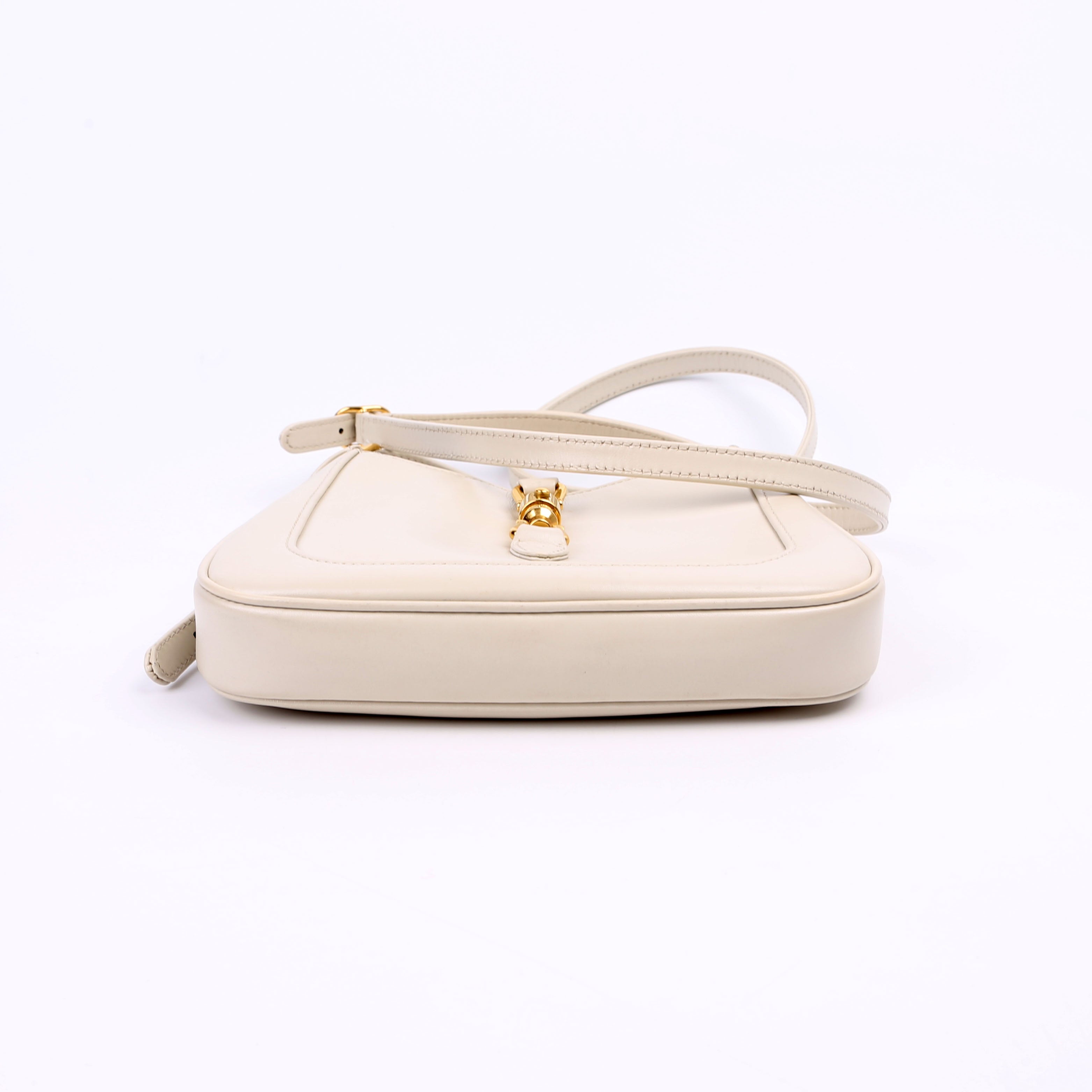 637091 Jackie 1961 Mini Hobo Leather White