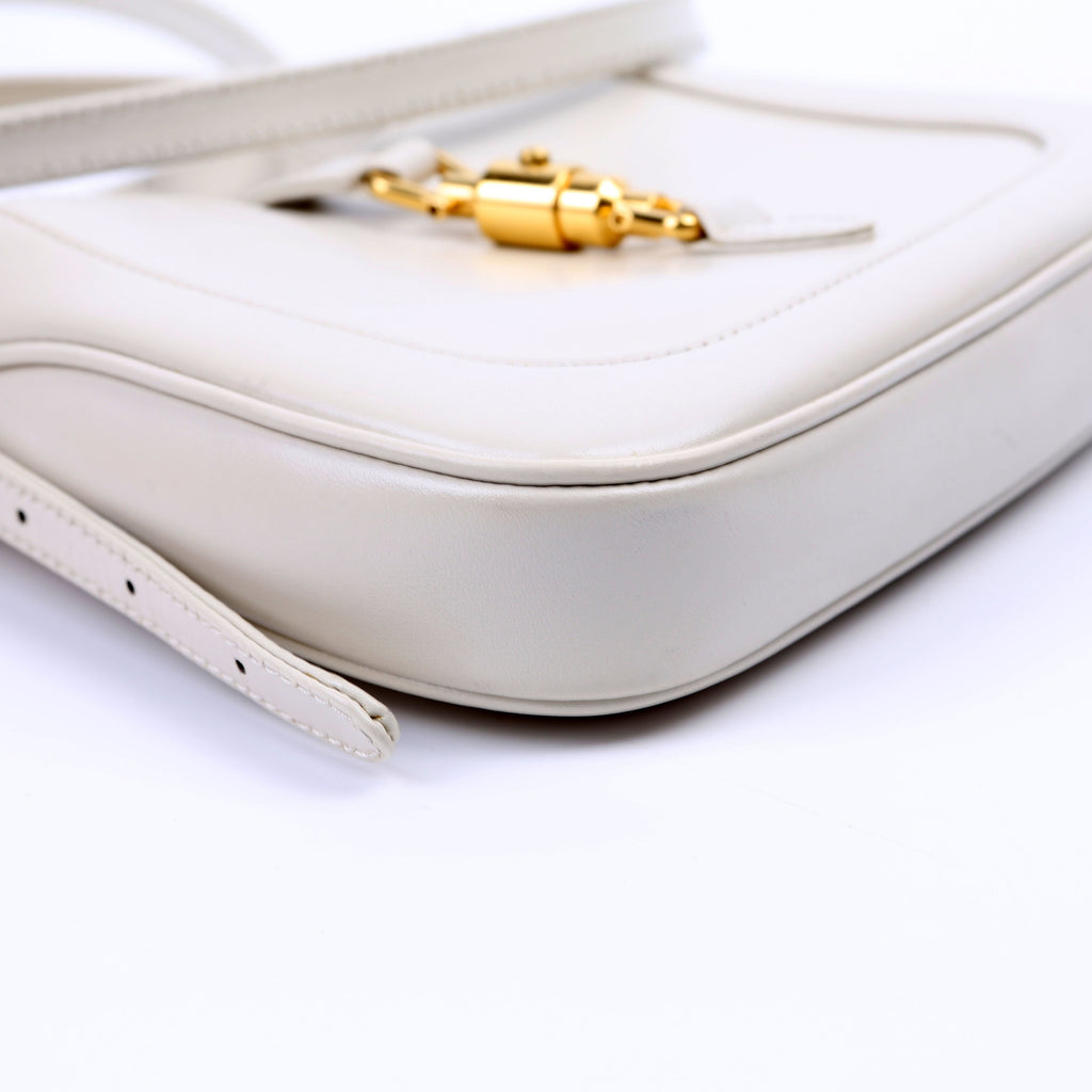 637091 Jackie 1961 Mini Hobo Leather White