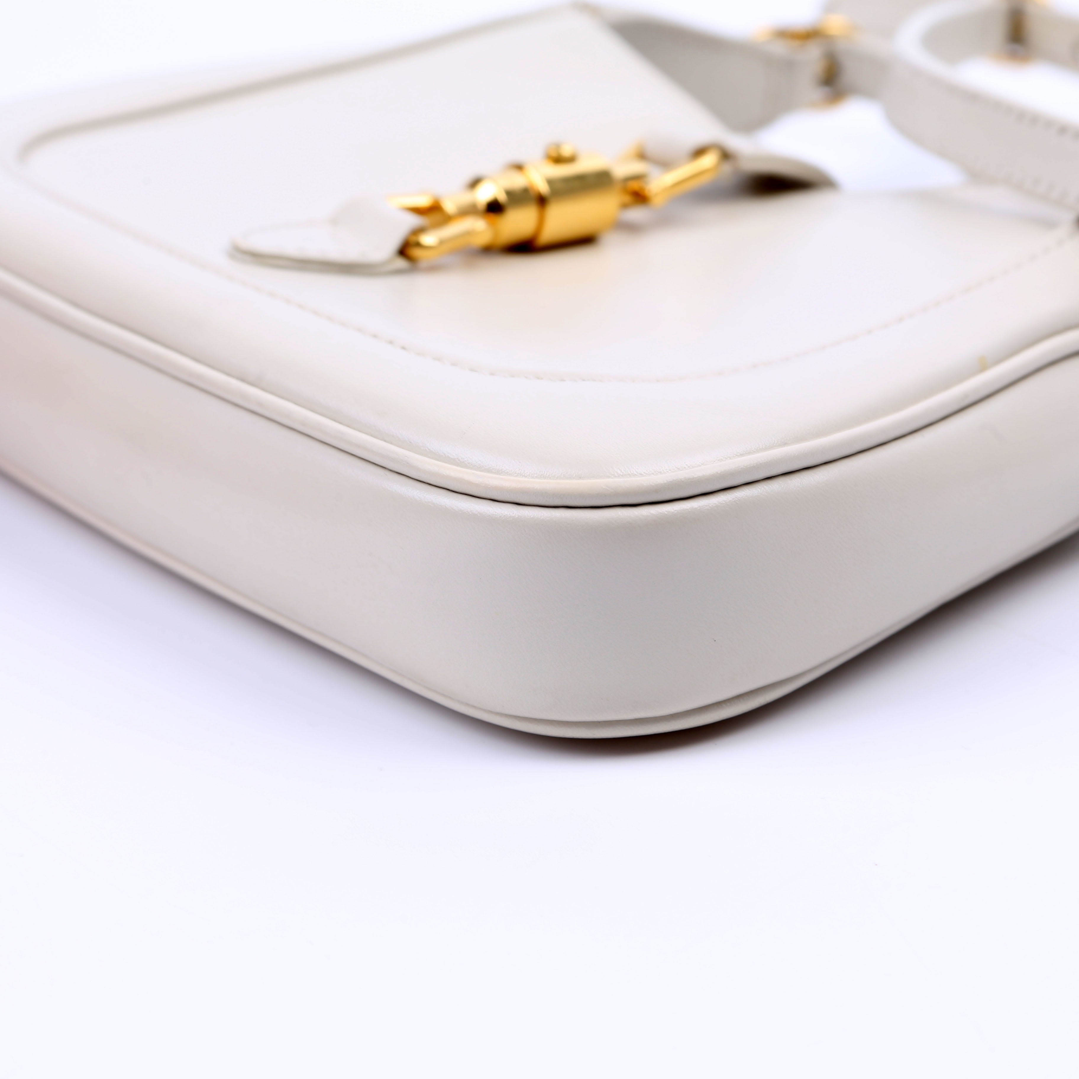 637091 Jackie 1961 Mini Hobo Leather White