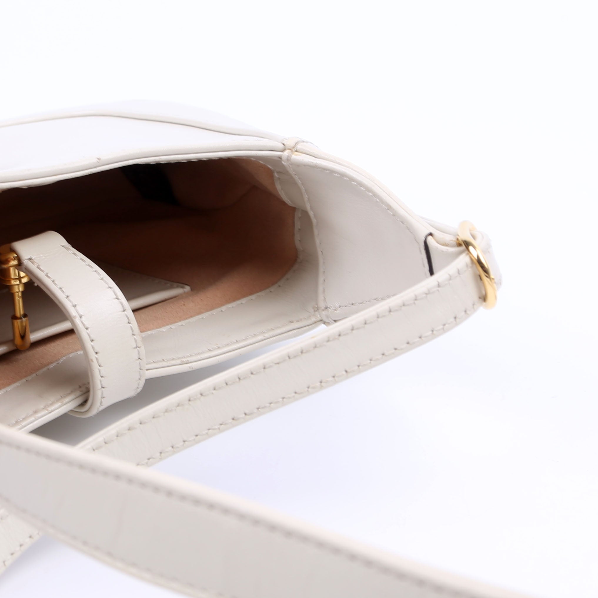 637091 Jackie 1961 Mini Hobo Leather White