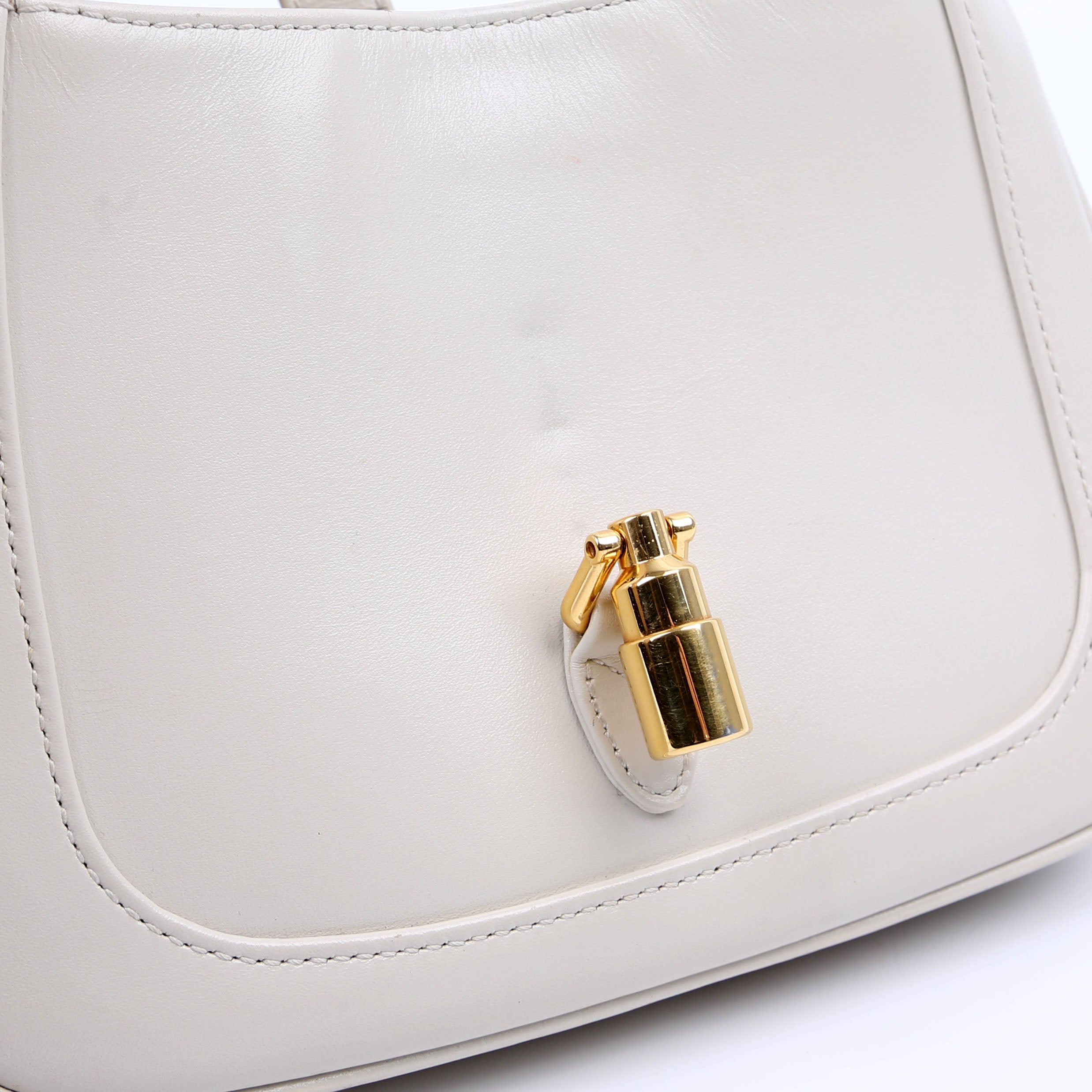 637091 Jackie 1961 Mini Hobo Leather White