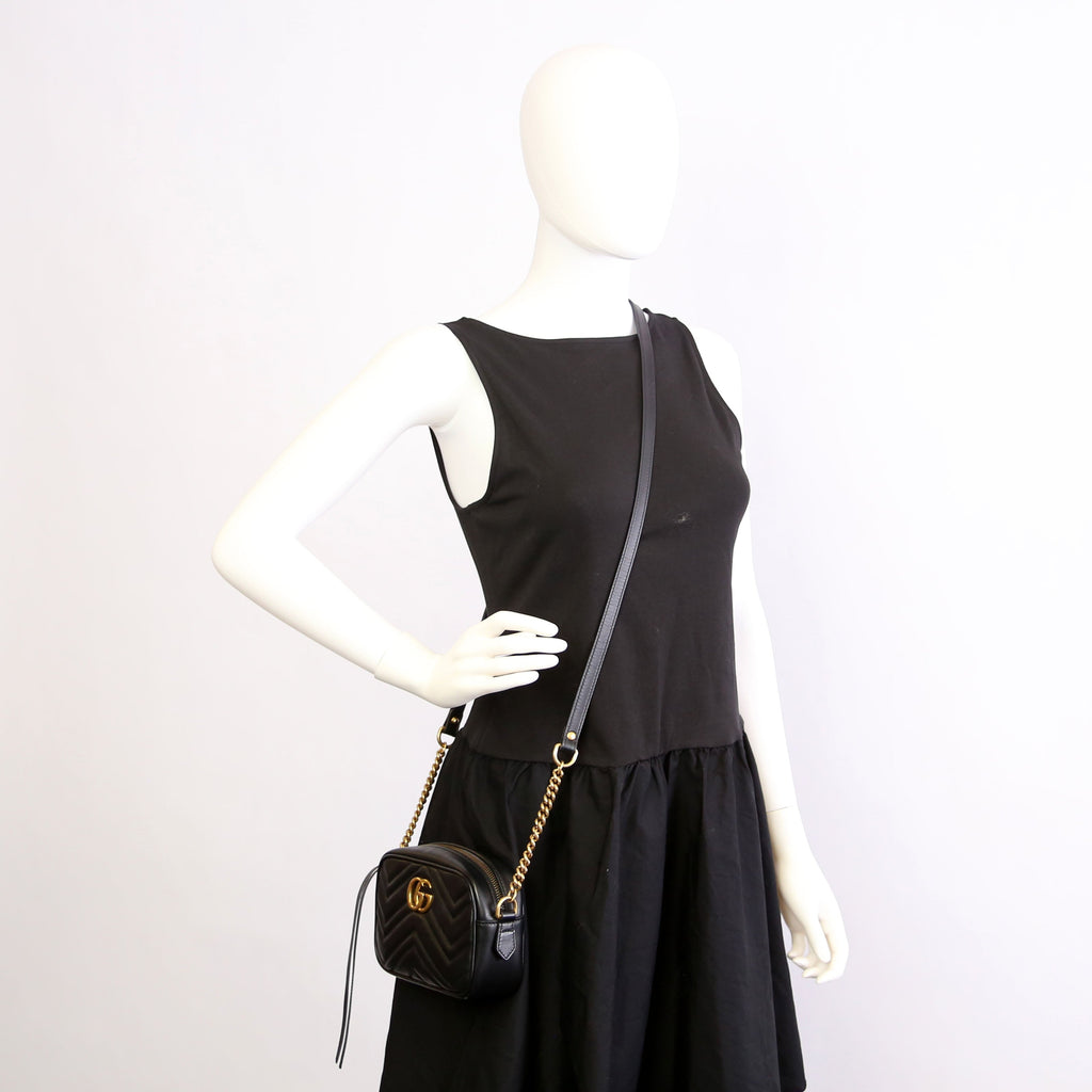 448065 Marmont Mini Camera Bag Black