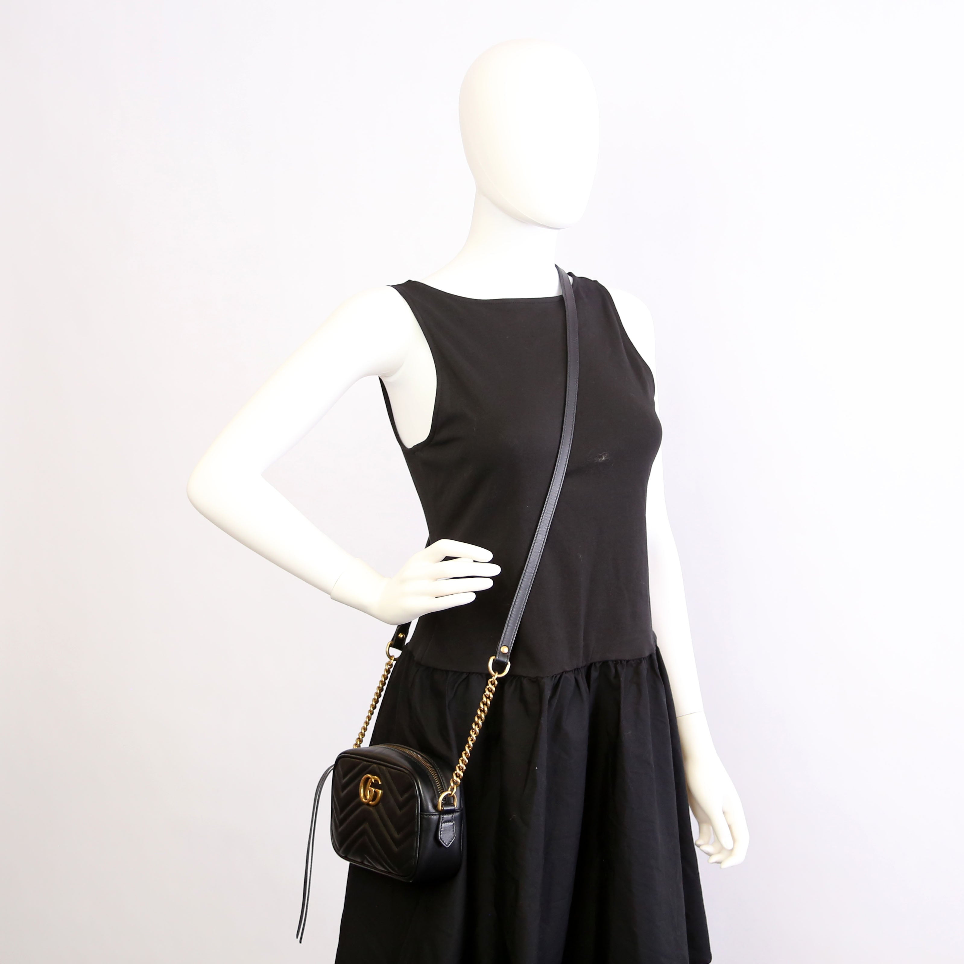 448065 Marmont Mini Camera Bag Black