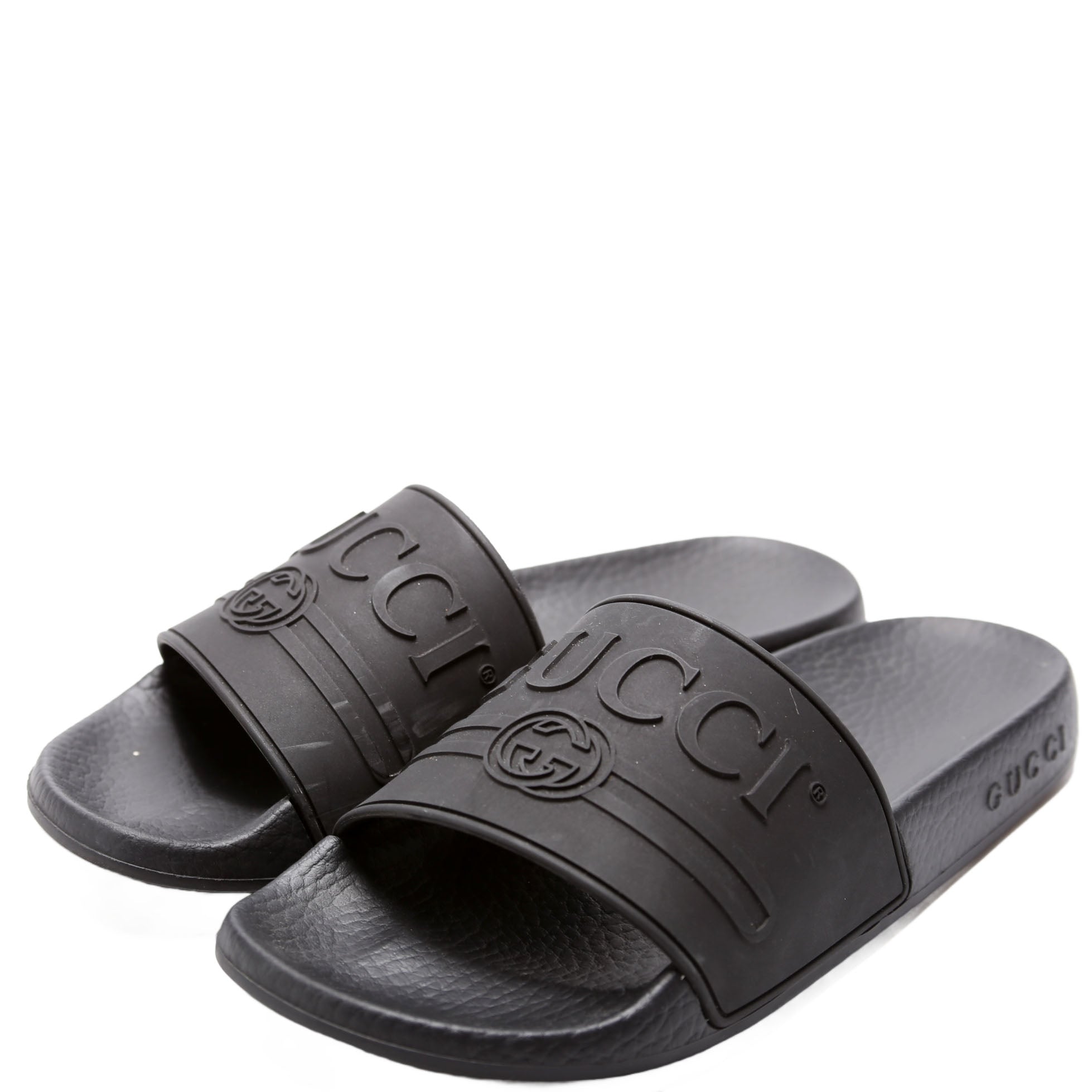 Logo Rubber Slides Size 36 Black